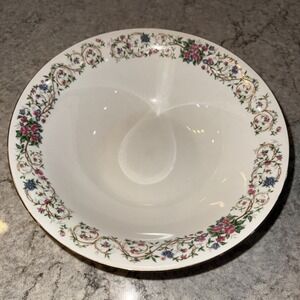 VTG Farberware Monaco 3111 Serving Bowl 9 In fine china Pink Blue Floral Gold